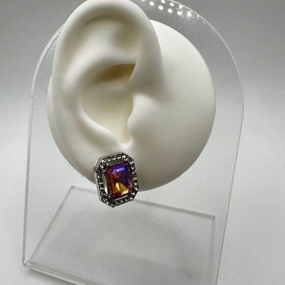 SALE! Colorful rhinestone and CZ statement stud earrings! - Picture 6 of 11